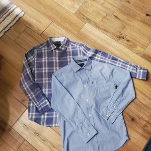 Lot of 2 Nautica long sleeve button down shirts size 10/12. Excellent condition